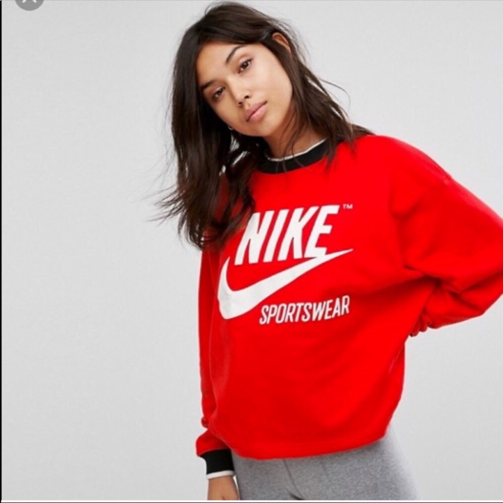 Red Nike Sportwear Sweater